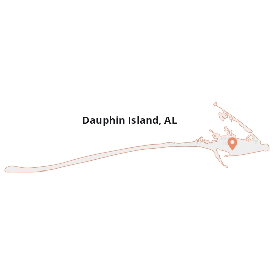 Dauphin Island, AL Map