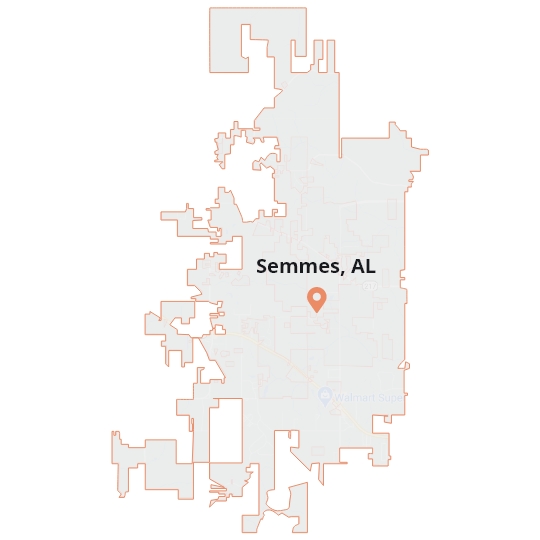 Semmes, AL Map