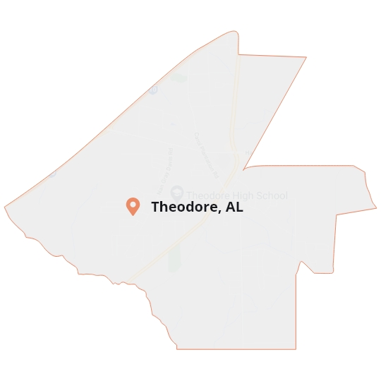 Theodore, AL Map Theodore, AL Map